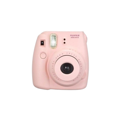 Pink polaroid camera